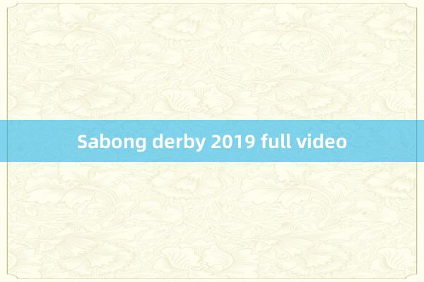 Sabong derby 2019 full video