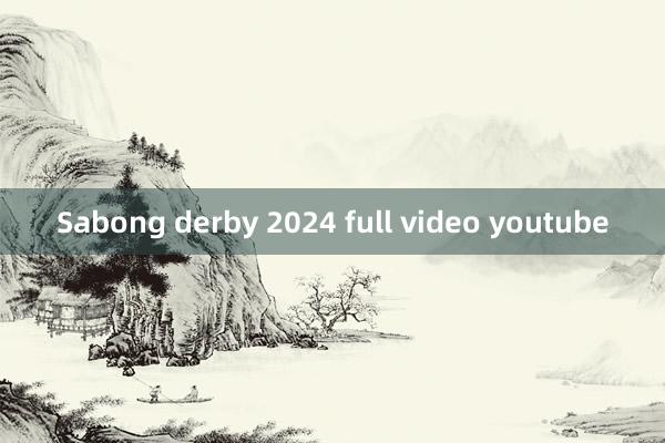 Sabong derby 2024 full video youtube