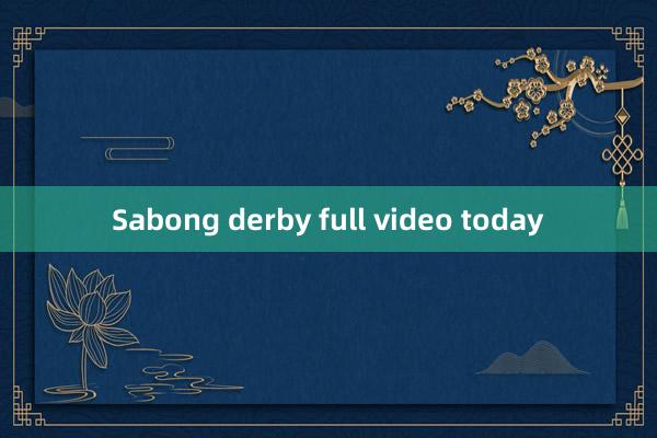 Sabong derby full video today