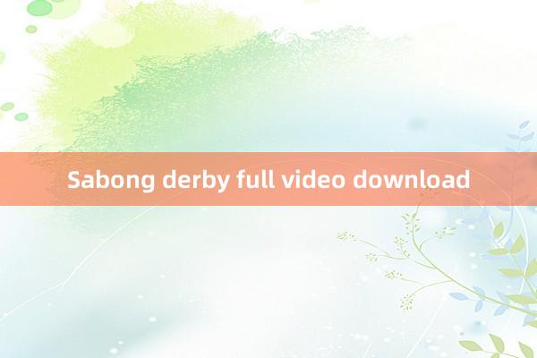 Sabong derby full video download