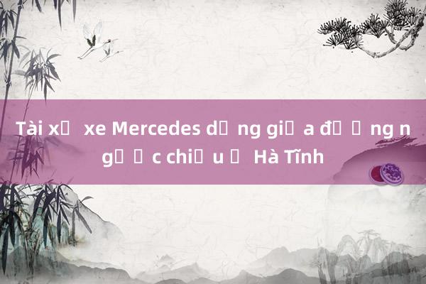 Tài xế xe Mercedes dừng giữa đường ngược chiều ở Hà Tĩnh