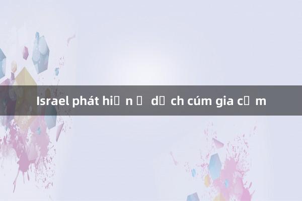 Israel phát hiện ổ dịch cúm gia cầm