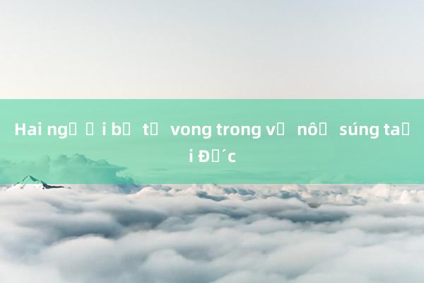 Hai người bị tử vong trong vụ nổ súng tại Đức